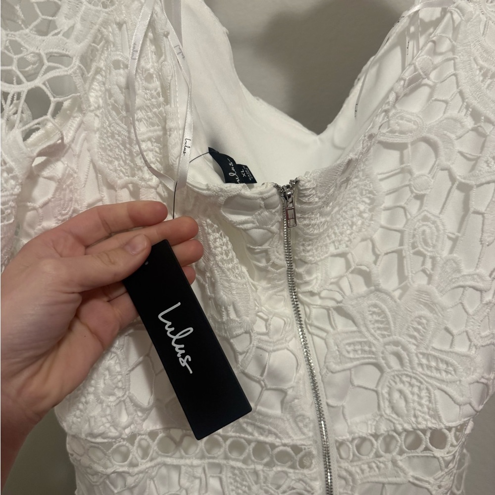 Lulu's White Lace Maxi Dress - Picture 3 of 3
